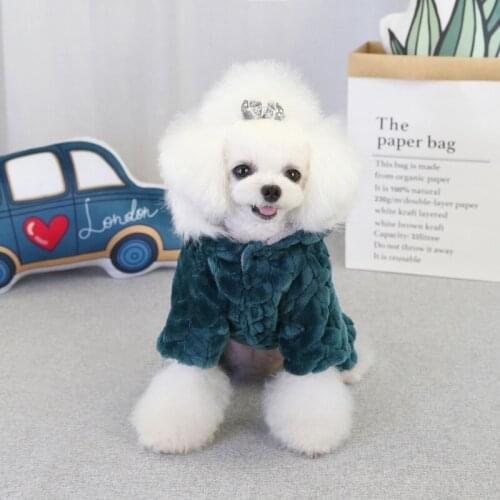 Dog Clothes Winter Warmwith Big Fur Collar And Four Legs Jumpsuit Thicken Pet Clothing For Dogs Costume Puppy Clothes Jackets