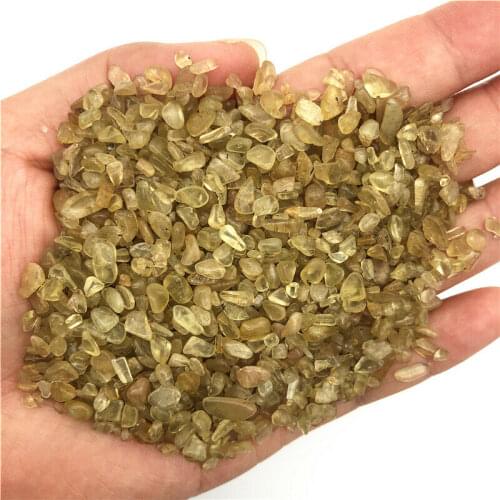 Wholesale 50g 3-5mm Natural Yellow Apatite Gravels Stones Polished Rocks Healing Specimen Natural Quartz Crystals