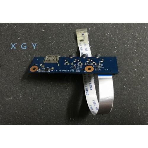 Original FOR Clevo Sager W350ST USB Audio Port Board with Cable 6-71-W35S8-D01 100% test OK