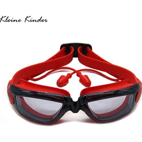 Professional Swimming Goggles with Earplugs for Kids Anti-fog Waterproof Silicone Children Swimming Glasses Water Sports Eyewear