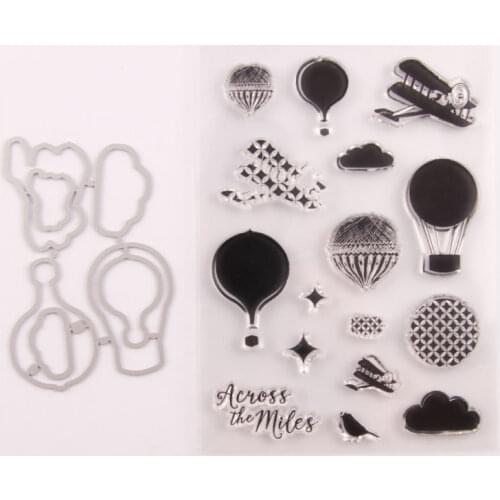 Silicone Clear Stamps CUTTING DIES For ScrapbookingHeliumballoonSTENSICLS DIY PAPER Album Cards MAKING Transparent RUBBER Stamp