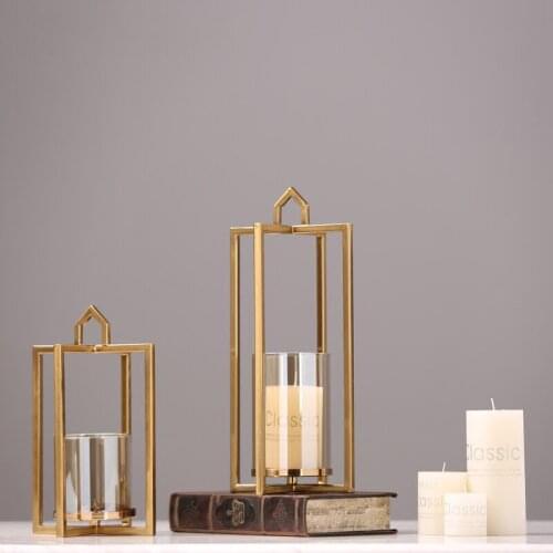 Modern minimalist living room table decoration display alloy candle crafts restaurant wedding decoration
