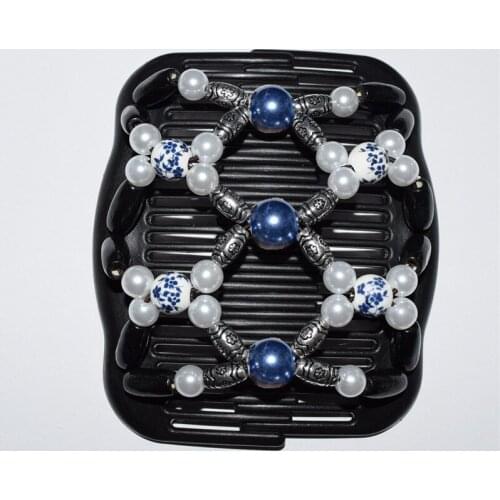 Standard comb ceramic and pearl beads 20pcs/lot magic comb