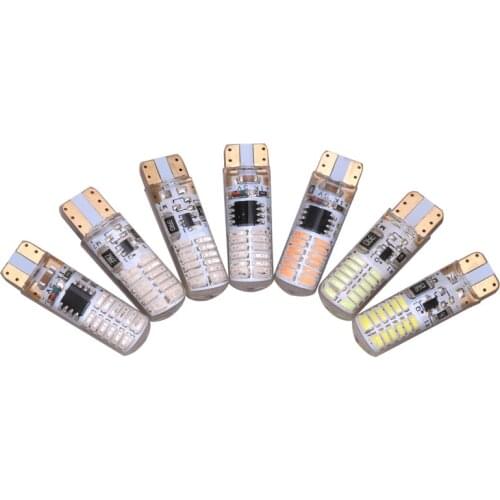 2PCS T10 W5W 194 Car LED Lights Strobe Bulbs Auto Side Parking Bulbs For Car Interior Reading Lamp White Red Blue 5w 12V Diode