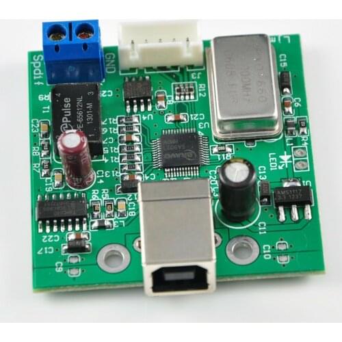 USB to SPDIF Coaxial I2S Processor TE7022 Chip Support 24-bit 96K Sampling Board