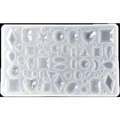 Handmade Jewelry Crystal Drop Silicone Mold Love Geometric Water Drop Moon Five-star Pendant Mold Q064