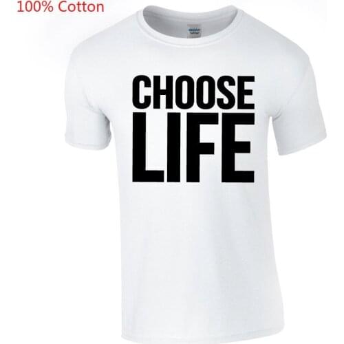 Choose Life 100%Cotton T Shirt Wham Retro 80s George Michael Fancy Dress Concert Top new cotton O Neck tops comfortable