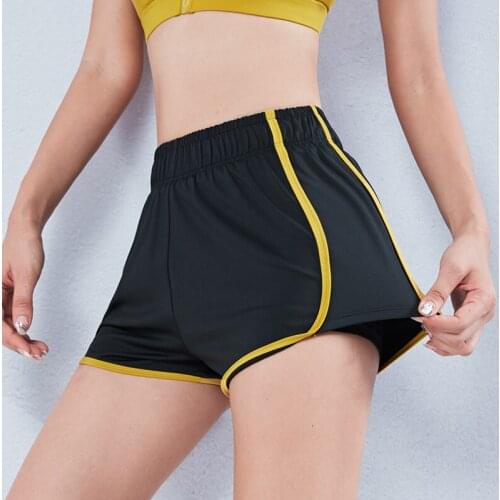 Brand 2020 Womens Workout Running Shorts 2 in 1 Yoga Shorts Quick Dry Summer Fitness Training Shorts with Lining