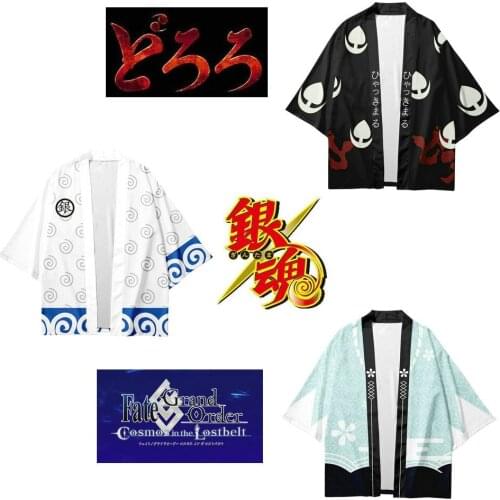2020 Anime Kimono Gintama FGO Okita Soji Style new design Japan Kimono Haori Yukata Cosplay Women/Men Summer Casual clothes