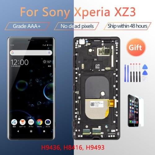 For Sony Xperia XZ3 LCD screen assembly with front case touch glas,For Sony Xperia XZ3 H9436 H8416 H9493 LCD Display original