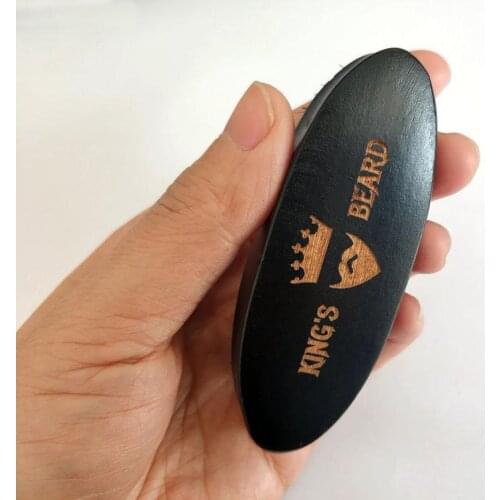 1PCS Mens Shaving Brush Portable Mini Boar Bristle Beard Brush Mustache Beard Care Engrave Logo 8.5cm