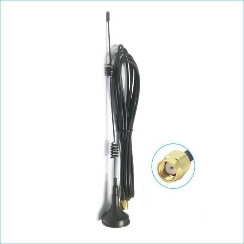 2.4Ghz 7dbi wifi antenna level Polarization sucker magnetic base with 3m extension cable RP SMA connector