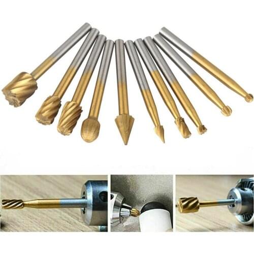 20pcsv 3mm/1/8\\\\\\\" HSS Router Drill Bits Set Rotary Burrs Tool Wood Metal Carving Milling Rotary Tools For Wood
