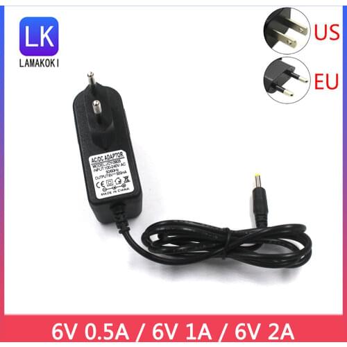 1pcs 6V 0.5A 500MA 4W AC DC Power Supply Adapter Charger For OMRON I-C10 M4-I M2 M3 M5-I M7 M10 M6 M6W Blood Pressure Monitor
