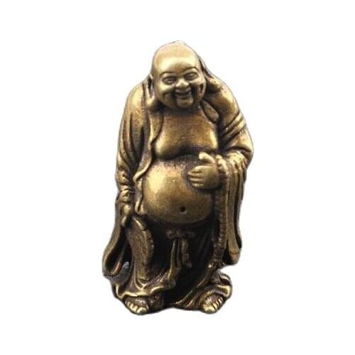 Antique brass ornaments of Maitreya Buddha