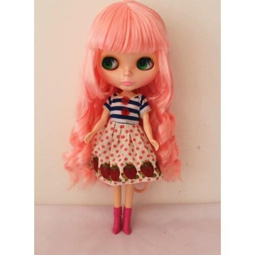 Blygirl Blyth doll Pink bangs hair normal body 7 joints No.2830 1/6 body DIY dolls for their own makeup