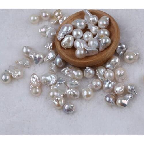 11-13mm Factory Price White Color Natural Freshwater Baroque Pearl Loose Bead No Hole For Jewelry Making