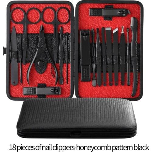 Household professional stainless steel multi-purpose pedicure eyebrow trimmer nail ditch manicure tool nail clippers set