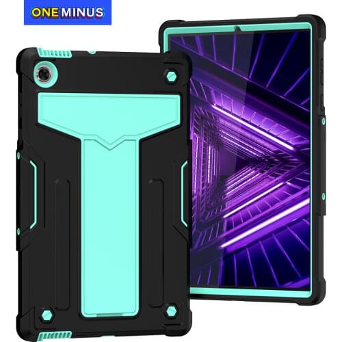 For Lenovo M10 Plus Case X606 X606F X605F Shock Absorbent Dual Layer Silicone Hard PC Bumper Protective Tablet Cover Pad Funda