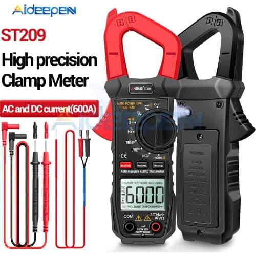 ST209 Digital Multimeter Clamp Meter 6000 counts True RMS Amp DC/AC Current Clamp tester Meters voltmeter 400v Auto Range