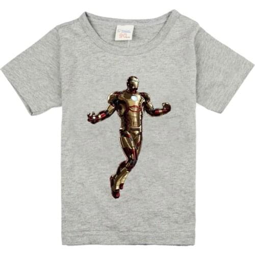 Disney Cartoon Ironman Kids T Shirt Marvel Avengers Printing Short-sleeve Clothes Tops Boys Girls Toddler Infant Tees Christmas