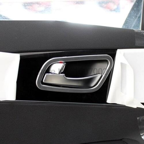 For Kia Sorento L 2015 LHD ABS Chrome Interior Door Handle Bowl Cup Ring Around Cover Trim Decoration Car Accessories