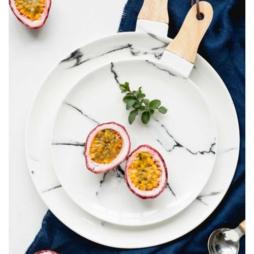 European Marble Tableware Ceramic Tableware Dish Face Plate Platter Bow Cutter Board
