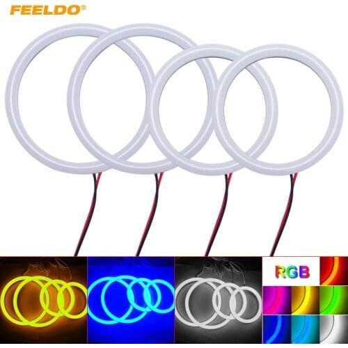FEELDO 1Set Auto Halo Rings Cotton Lights SMD LED Angel Eyes For VW Magotan Running Light #FD-4697