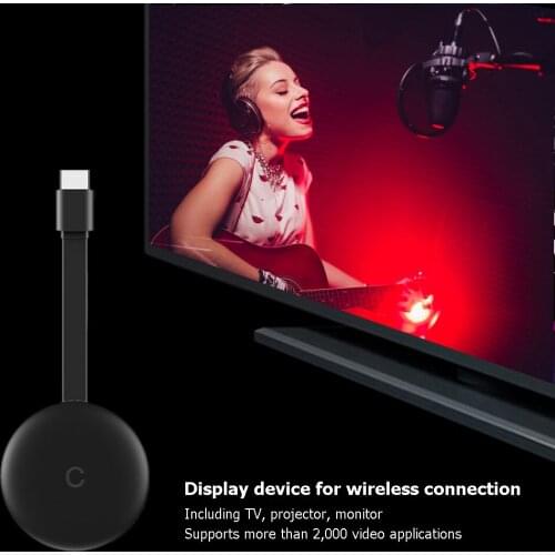 G12 4K HDMI-Compatible Wireless Noise Reduction Display Dongle 2.4G 5G WiFi Wireless Display Receiver 105*55*5mm/4.13*2.17*0.20"