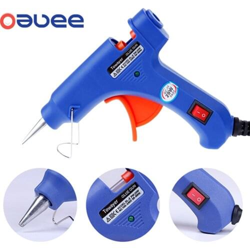 Oauee 20W Glue Gun with Glue Stick 7mm 200mm Glue Stick Mini Electric GunTemp Heater Melt Graft Repair Tool Heat TemperatureTool