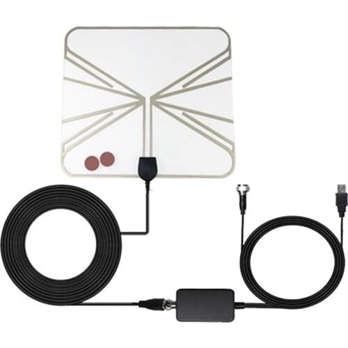 Indoor HDTV Antenna Receiving ATSC Mini HD Digital TV Antenna 4K 1080P Digital Satellite Receiver VHF UHF DVB-T