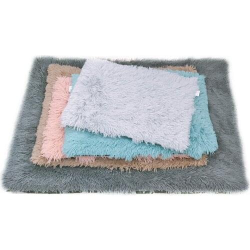 Pet Dog Bed Mat Winter Warm Plush Pad for small large Dog Cat Washable Non-Slip soft Mat Pet accessories For Dropshipping