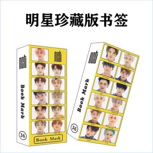KPOP ENHYPEN NCT EXO TWICE GOT7 TXT SEVENTEEN Straykids Creative Star Bookmark Student Gift Paper Bookmark 36 Sheets/box