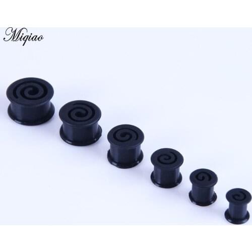 Miqiao Round silicone ear flaring conjoined hollow ear bulge body piercing jewelry Ear Plugs