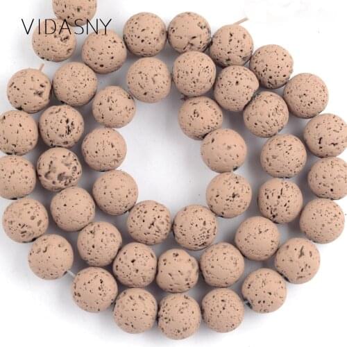 Natural Minerals Stone Brown Lava Hematite Beads For Jewelry Making Spacer Loose Beads 4 6 8 10mm Diy Bracelet Necklace 15"