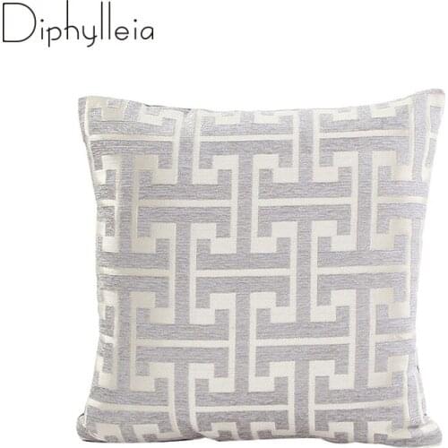 Diphylleia Best Selling Creative Square Pillow Cover Cotton Jacquard Cushion Case Toss Pillowcase Hidden Zipper Closure 45X45cm