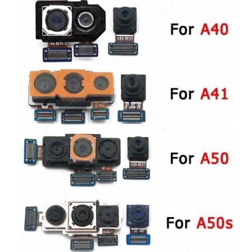 Original Front Back Camera For Samsung Galaxy A50 A50s A40 A41 Frontal Rear Backside Selfie Camera Module Repair Spare Parts