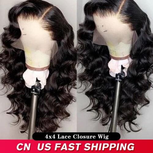 Loose Deep Wave Lace Front Human Hair Wigs 4x4 Closure Wig Peruvian Deep Wave Closure Wig Uneed Closure Wig Human Hair Wigs