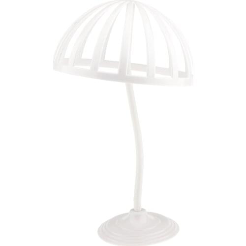 White Black Plastic Hair Wigs Hat Baseball Sports Cap Storage Display Storage Holder Rack Dryer Stand 56cm