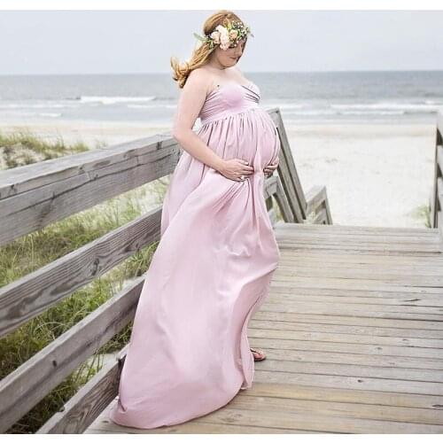 Pregnancy Dress Photography Maternity Photography Props Clothes For Pregnant Women Shoulderless Maternity Dress For Photo Shoot
