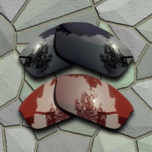 Grey Black&Bronze Brown Sunglasses Polarized Replacement Lenses for Oakley Flak Jacket