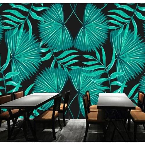 Custom mural wallpaper 3D tropical plant leaves living room bedroom wall decoration painting