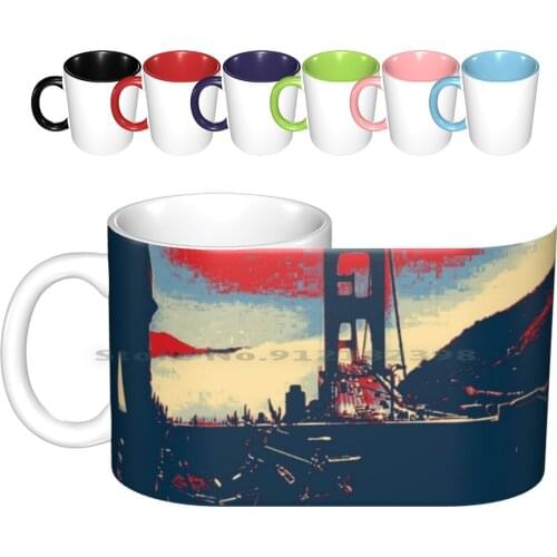 San Francisco Golden Gate Bridge , Marc4577 Ceramic Mugs Coffee Cups Milk Tea Mug San Sanfrisco Sanfrancisco Frisco Cali