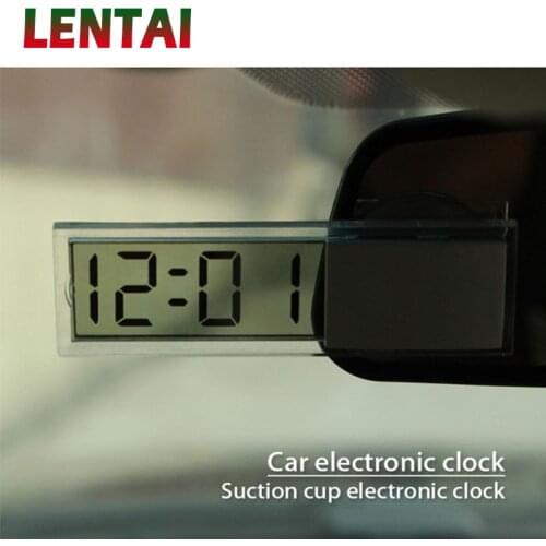 LENTAI For Opel astra h j g insignia vectra c corsa Chevrolet cruze captiva Abarth 1PC Car Clock Suction Cup LCD Display Digital