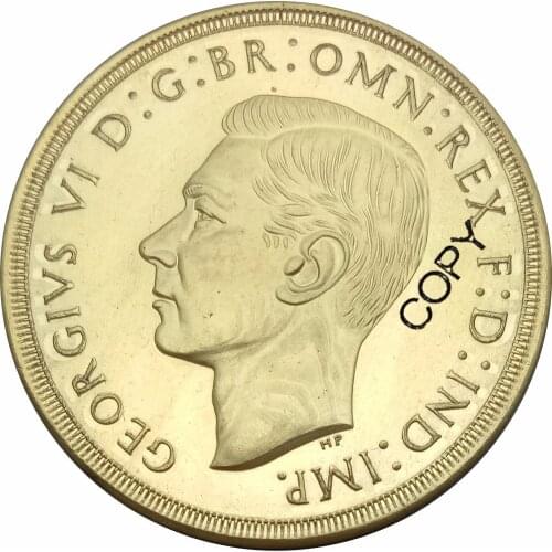 Great Britain George VI gold coin 5 Pounds 1937 Brass Metal Copy Coin Commemorative COINS