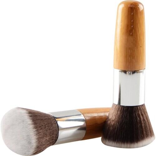 1Pc Professional Flat-Top Flat Head Foundation Brushes for Liquid Foundation Soft Natural Hair Facial Makeup Brushes Tools