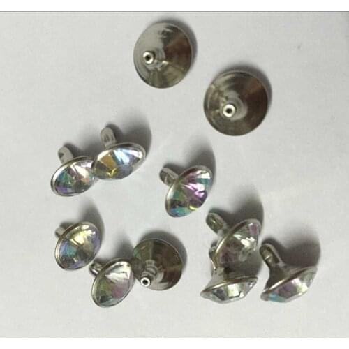 10mm Crystal AB Acrylic Rhinestone Rivets For Leathercraft