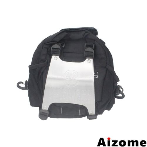 1x Motorcycle Backpack Bag Aluminum Alloy Backpack Back Pack Fanny Pack Waist Bag