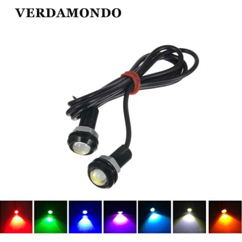 2pcs 18mm Car DRL Daytime Running Fog Light Source Bulb Eagle Eye LED for Car Styling Parking Signal Lamp Motorcycle 7 Colors