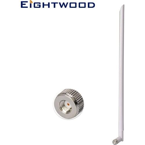 Eightwood Omni WiFi Antenna 2.4GHz 11dbi RP-SMA Plug Female Pin RF Connetor Rubber Duck Aerial for Wireless Camera WLAN Router
